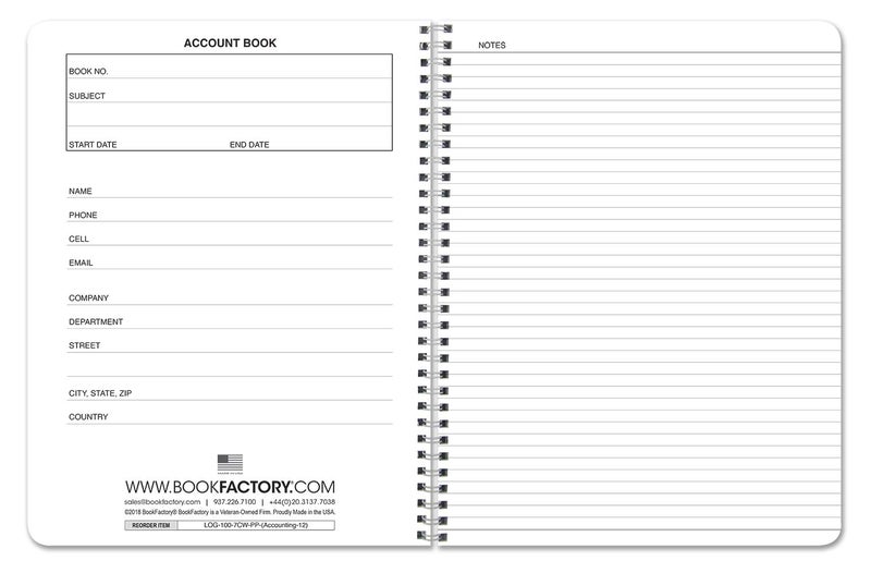 BookFactory 12 Column Ledger Book Account Book Accounting Notebook (12 (Twelve) Columns Columnar Accountant Logbook Format - 100 Pages, 8.5'' x 11'', Wire-O (Made in USA) - Image 2